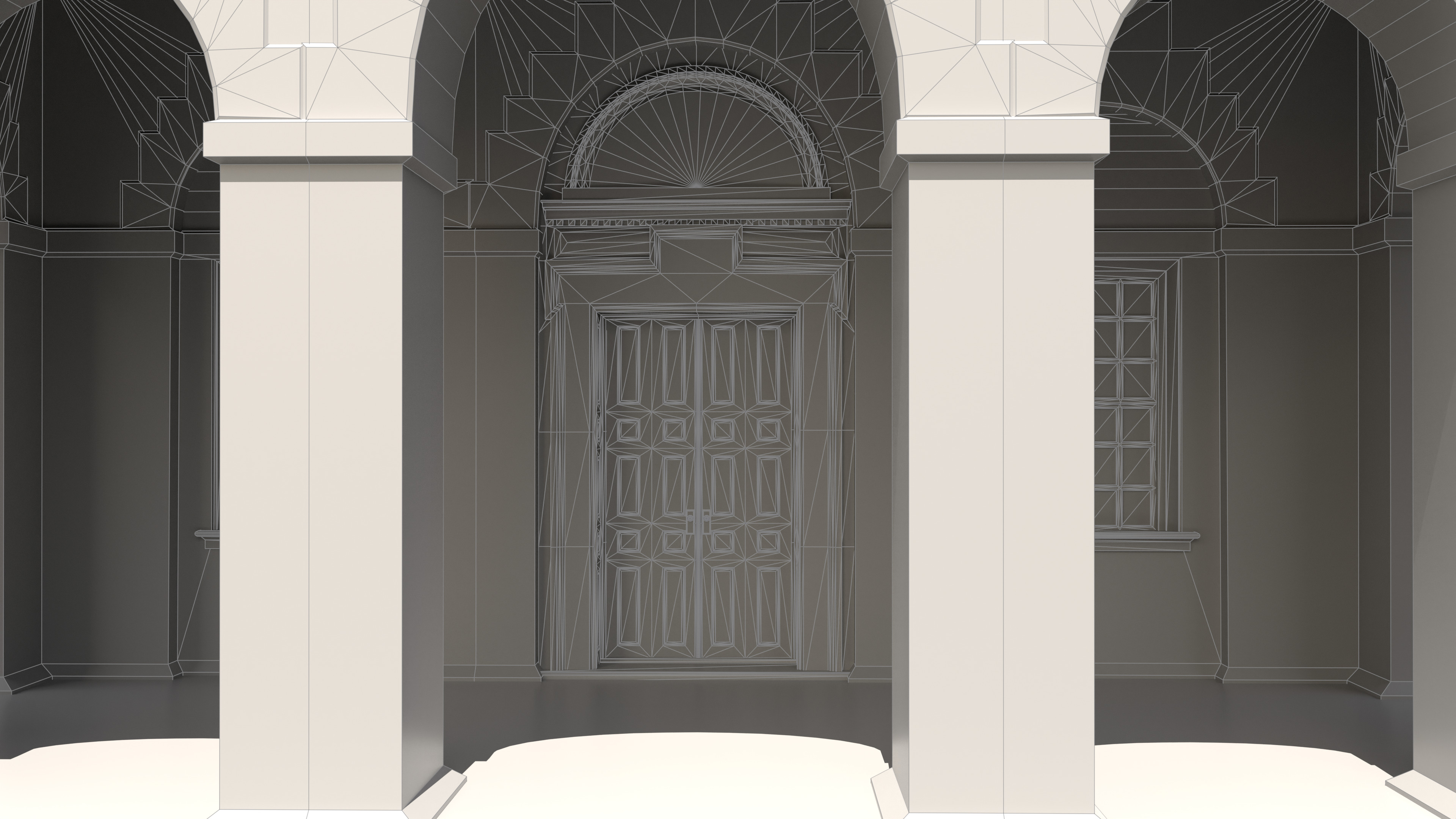Old State House Connecticut Low-poly 3D model_17