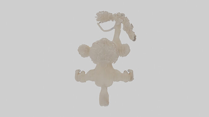 Cartoon Gibbon Low-poly 3D model