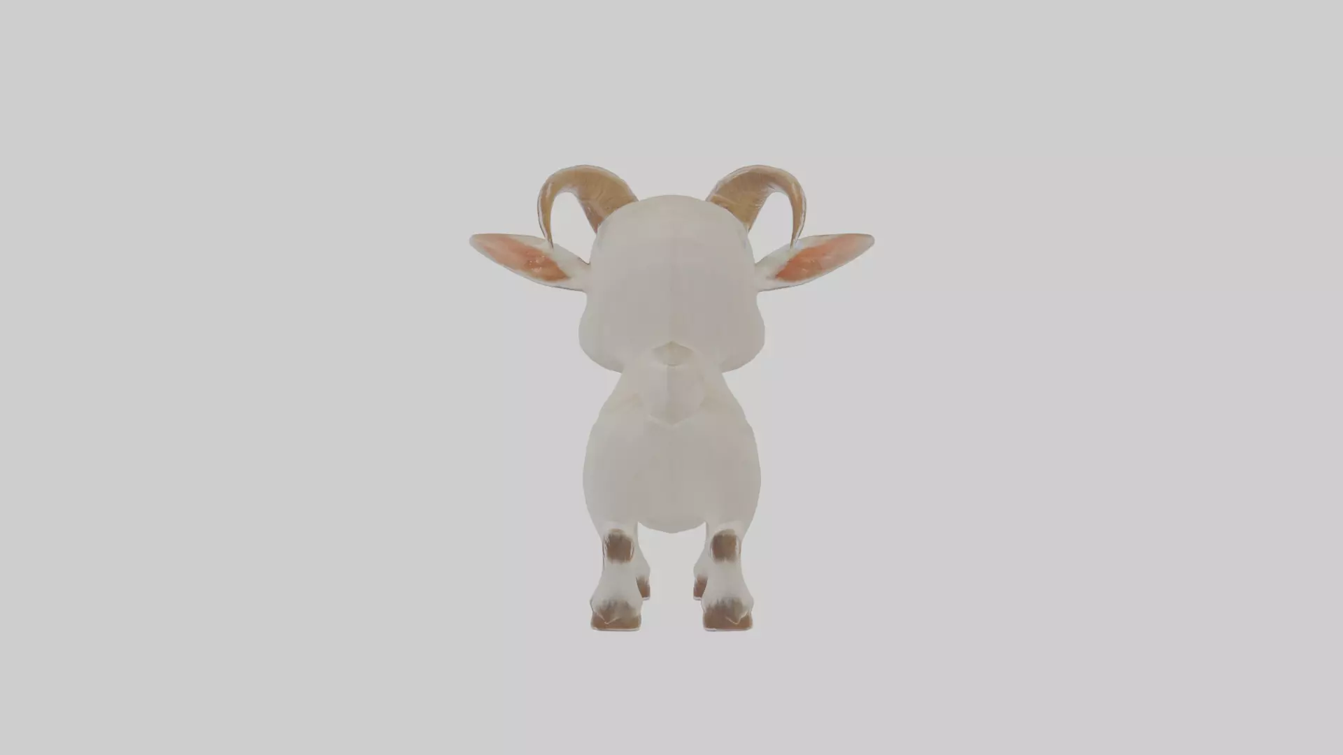 Cartoon Goat Low-poly 3D model_0