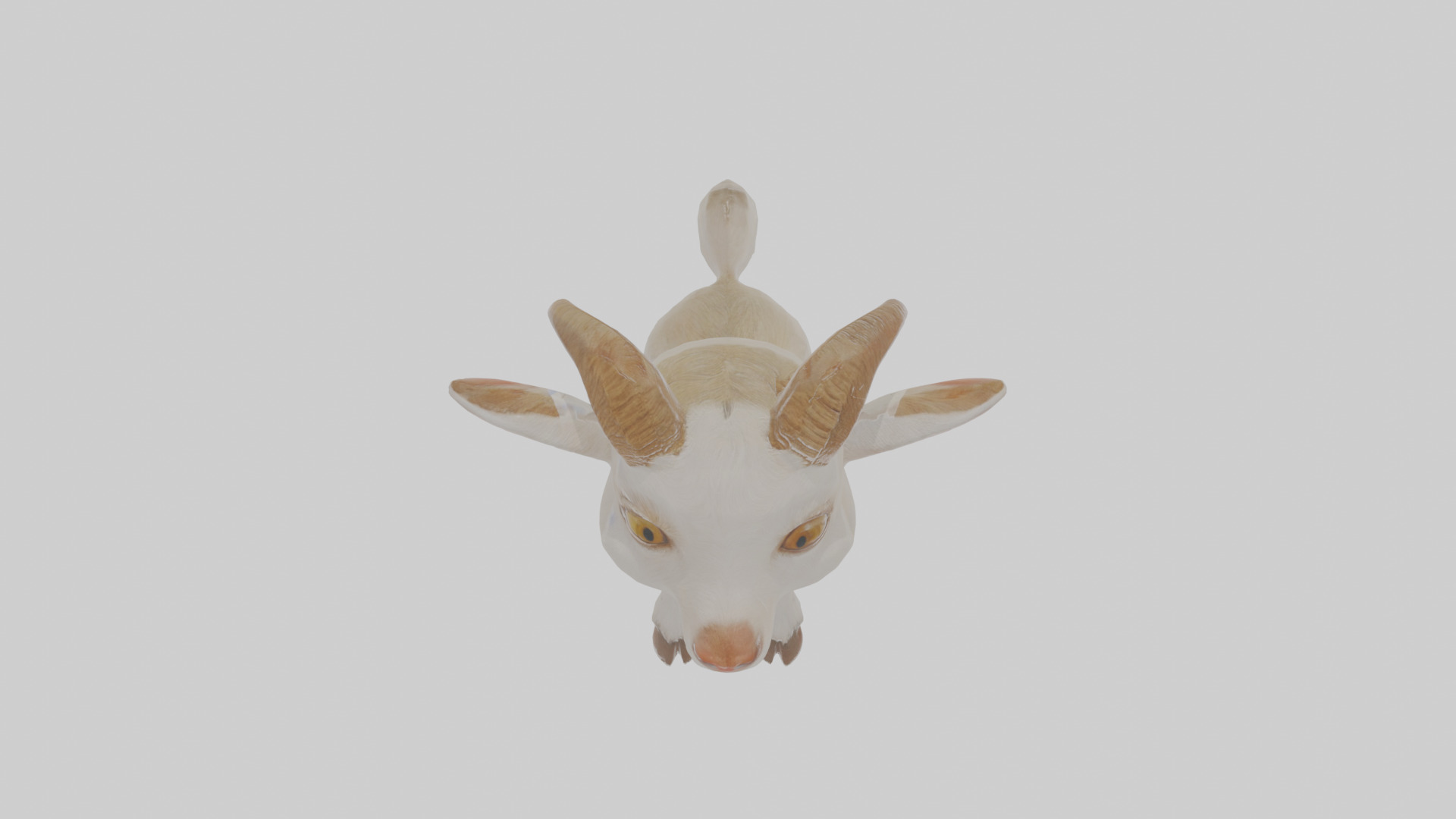 Cartoon Goat Low-poly 3D model_24