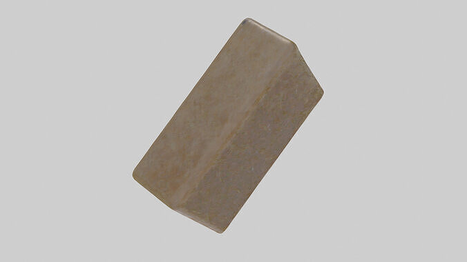 Cartoon Gold Bar Low-poly 3D model