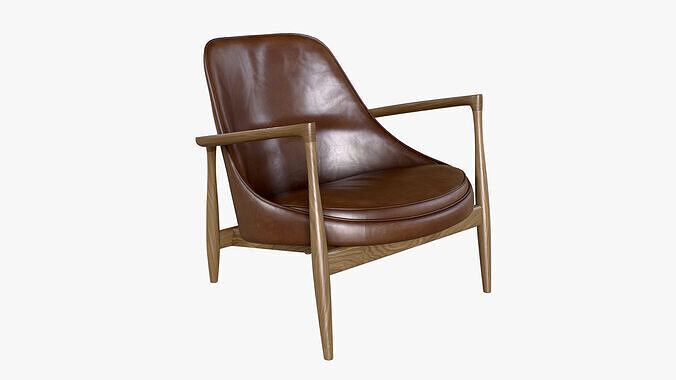 Chair Elizabeth Low-poly 3D model 6