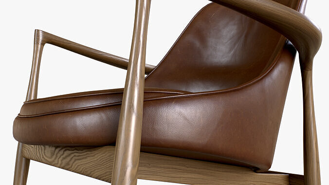 Chair Elizabeth Low-poly 3D model 7
