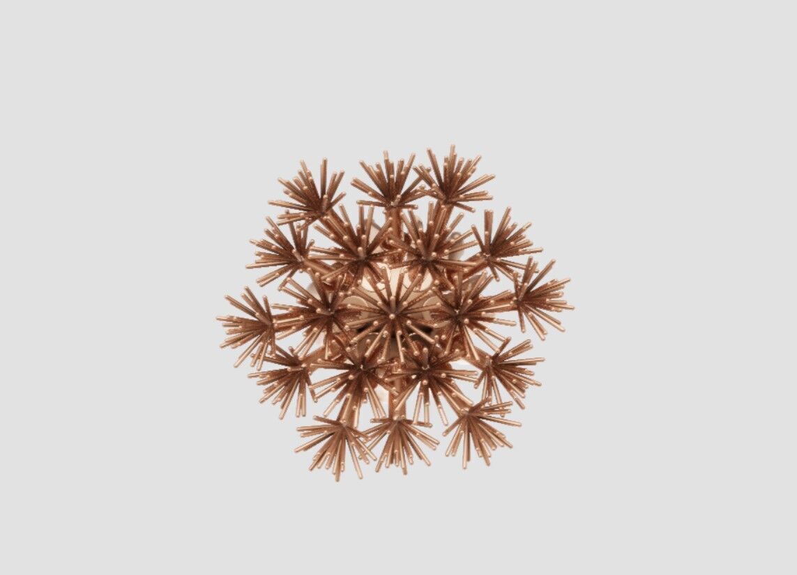 Earrings dandelion 3D print model_3