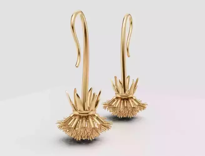 Earrings dandelion