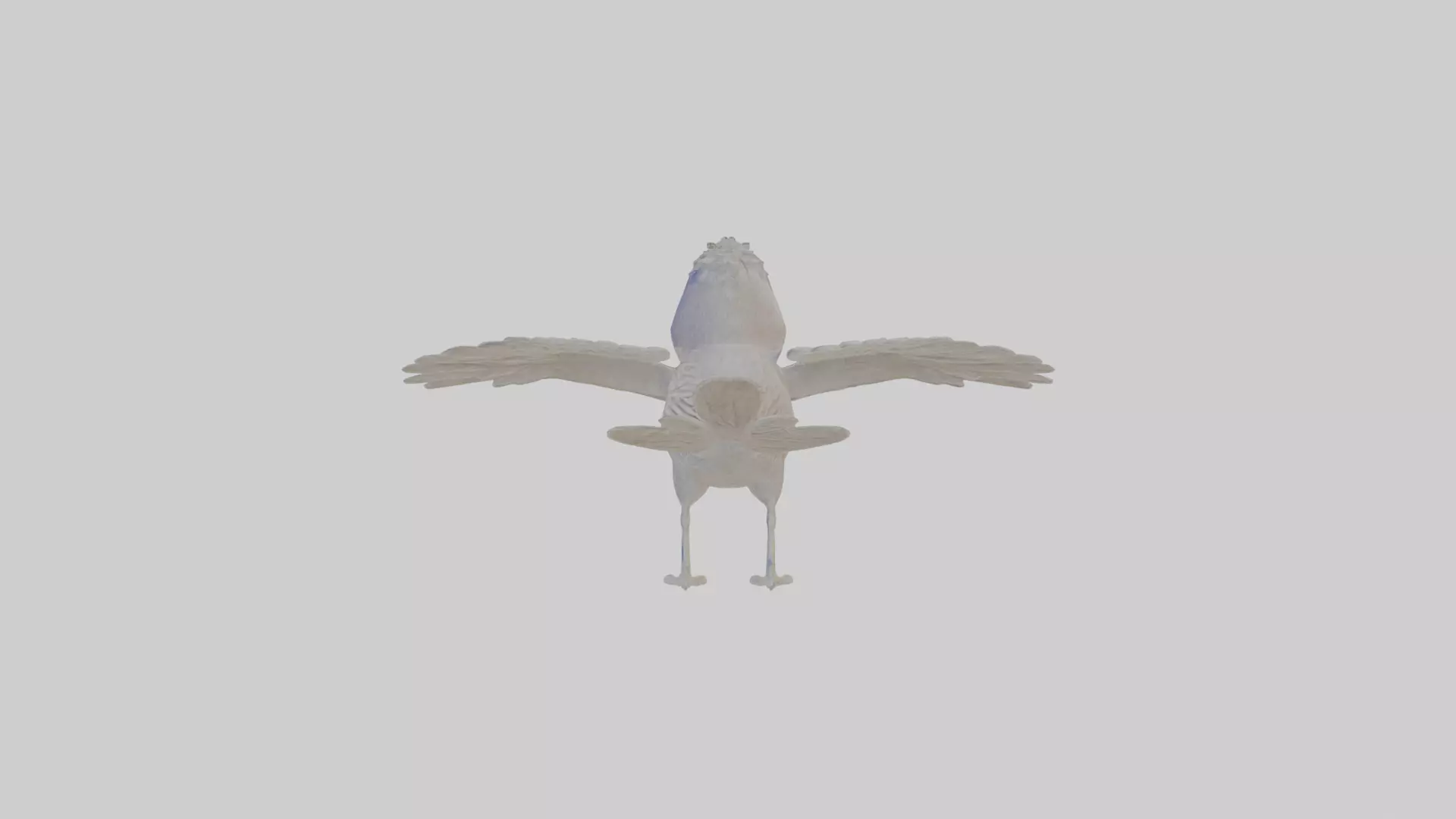 Cartoon Grackle Low-poly 3D model_0