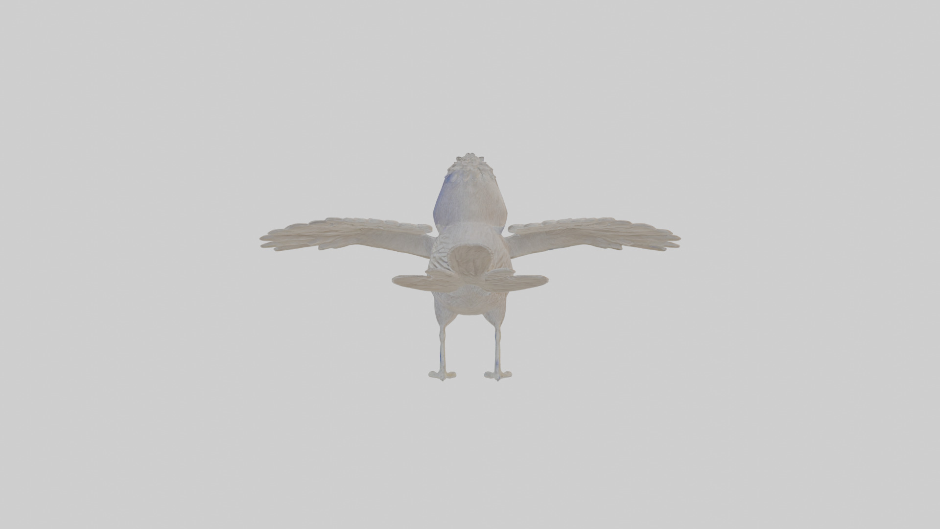 Cartoon Grackle Low-poly 3D model_1