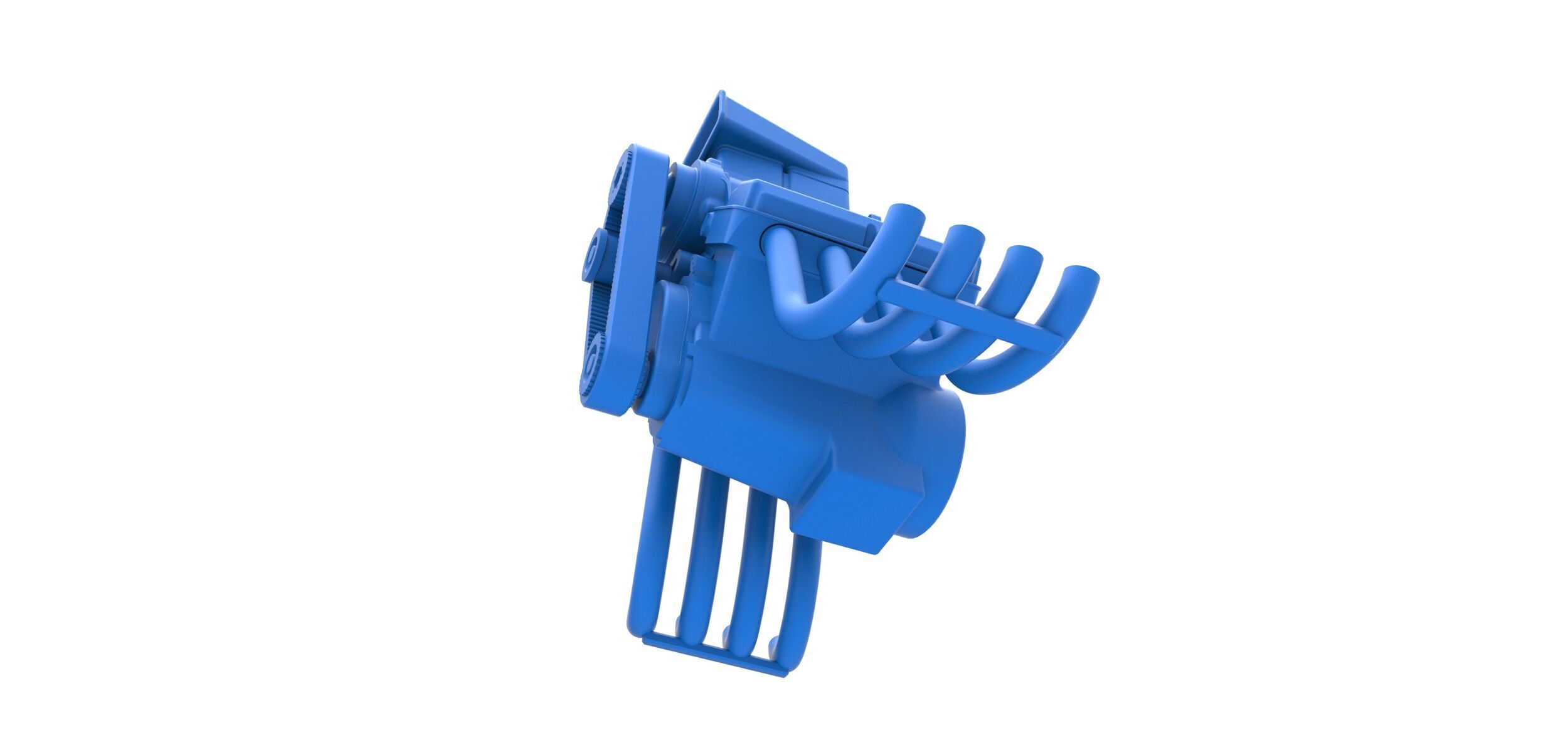 Engine V8 for vintage dragster Version 7 Scale 1 to 25 3D print model_2