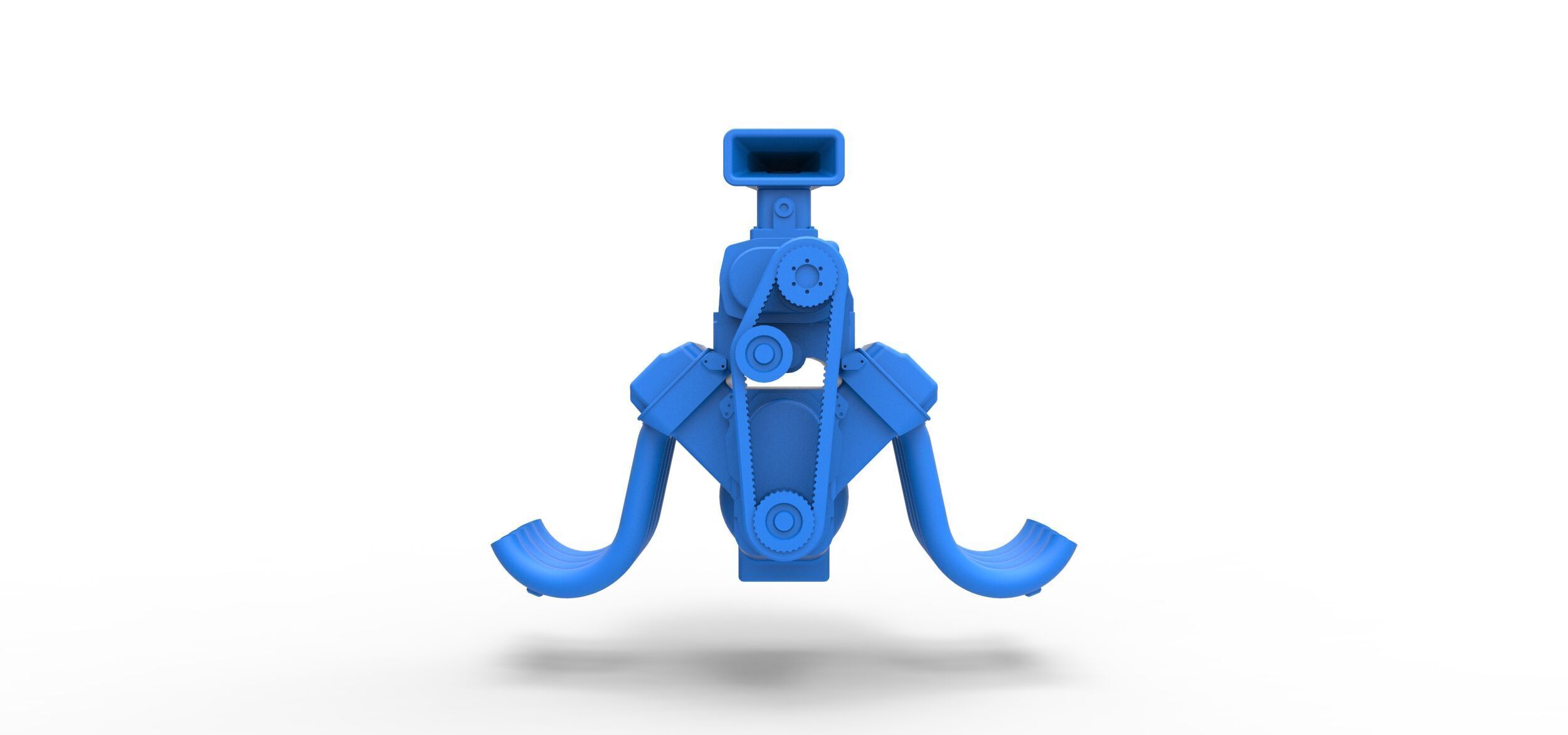 Engine V8 for vintage dragster Version 7 Scale 1 to 25 3D print model_4