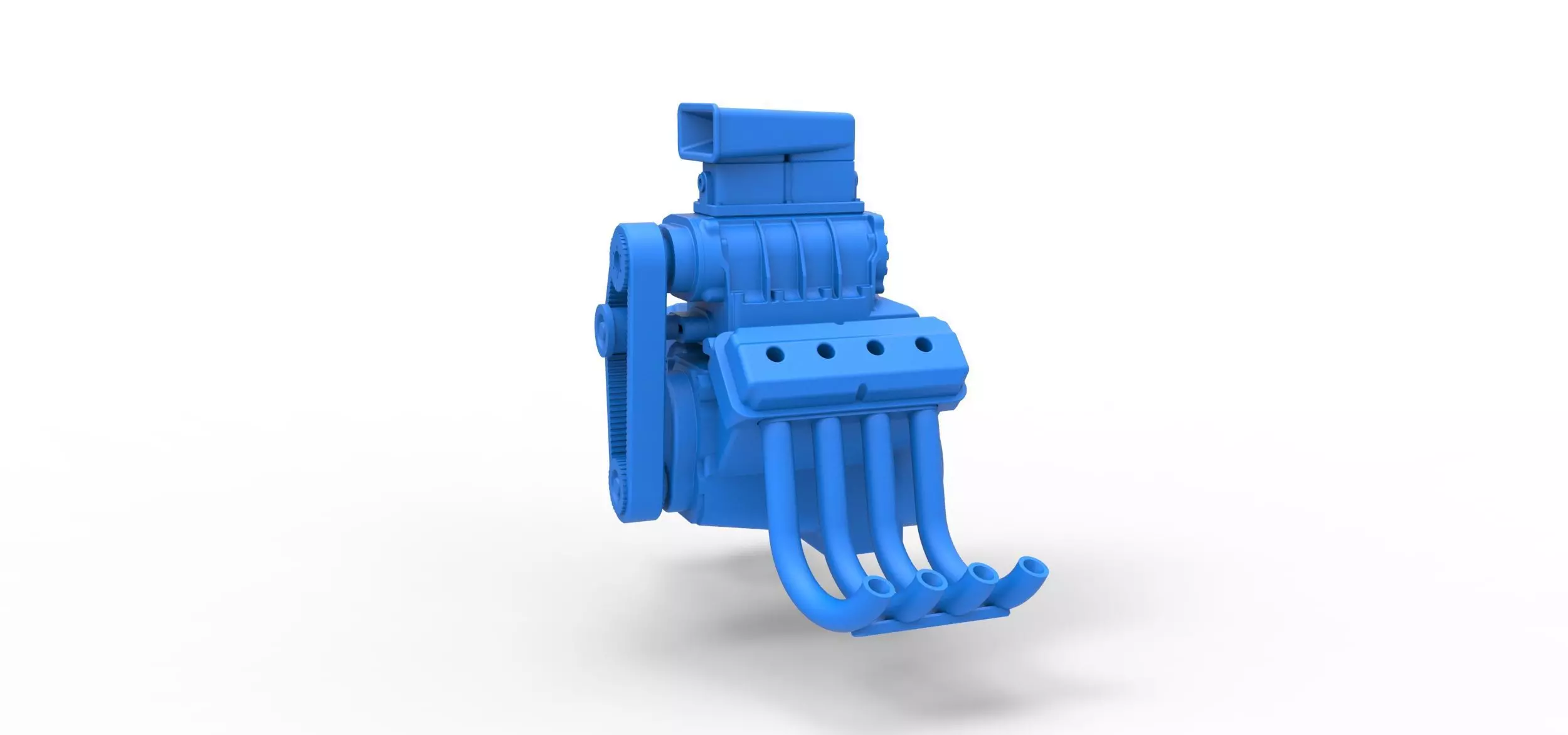 Engine V8 for vintage dragster Version 7 Scale 1 to 25 3D print model_0