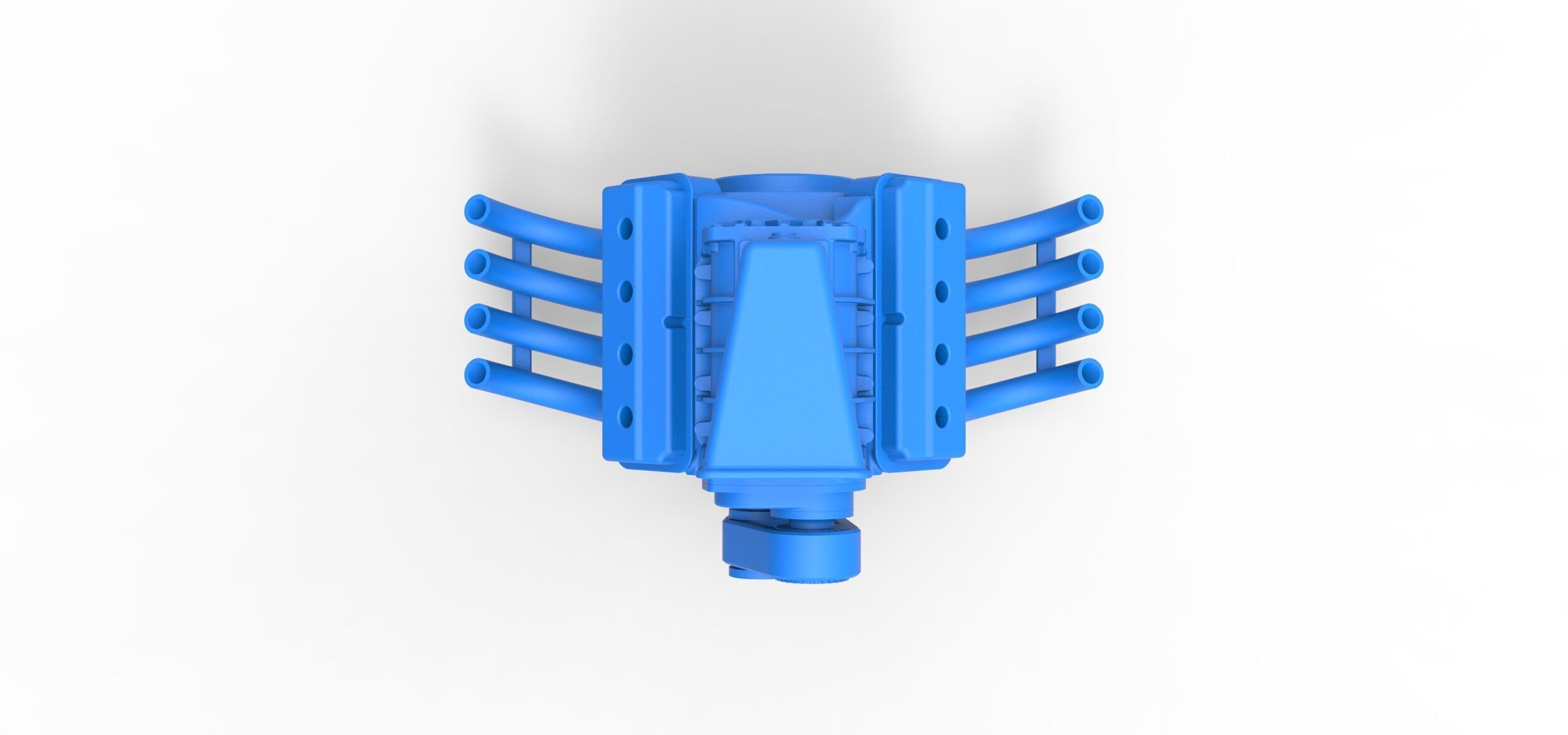 Engine V8 for vintage dragster Version 7 Scale 1 to 25 3D print model_6