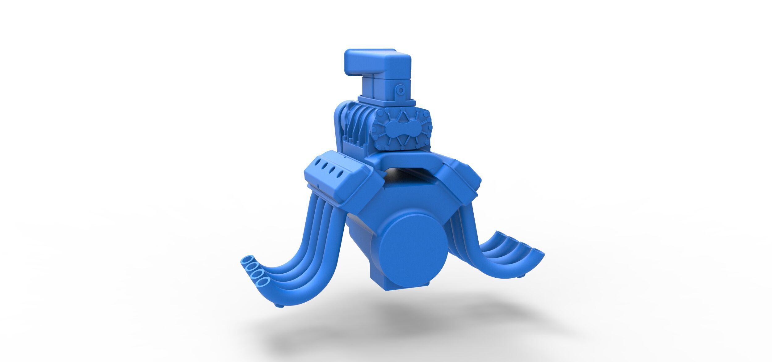 Engine V8 for vintage dragster Version 7 Scale 1 to 25 3D print model_10