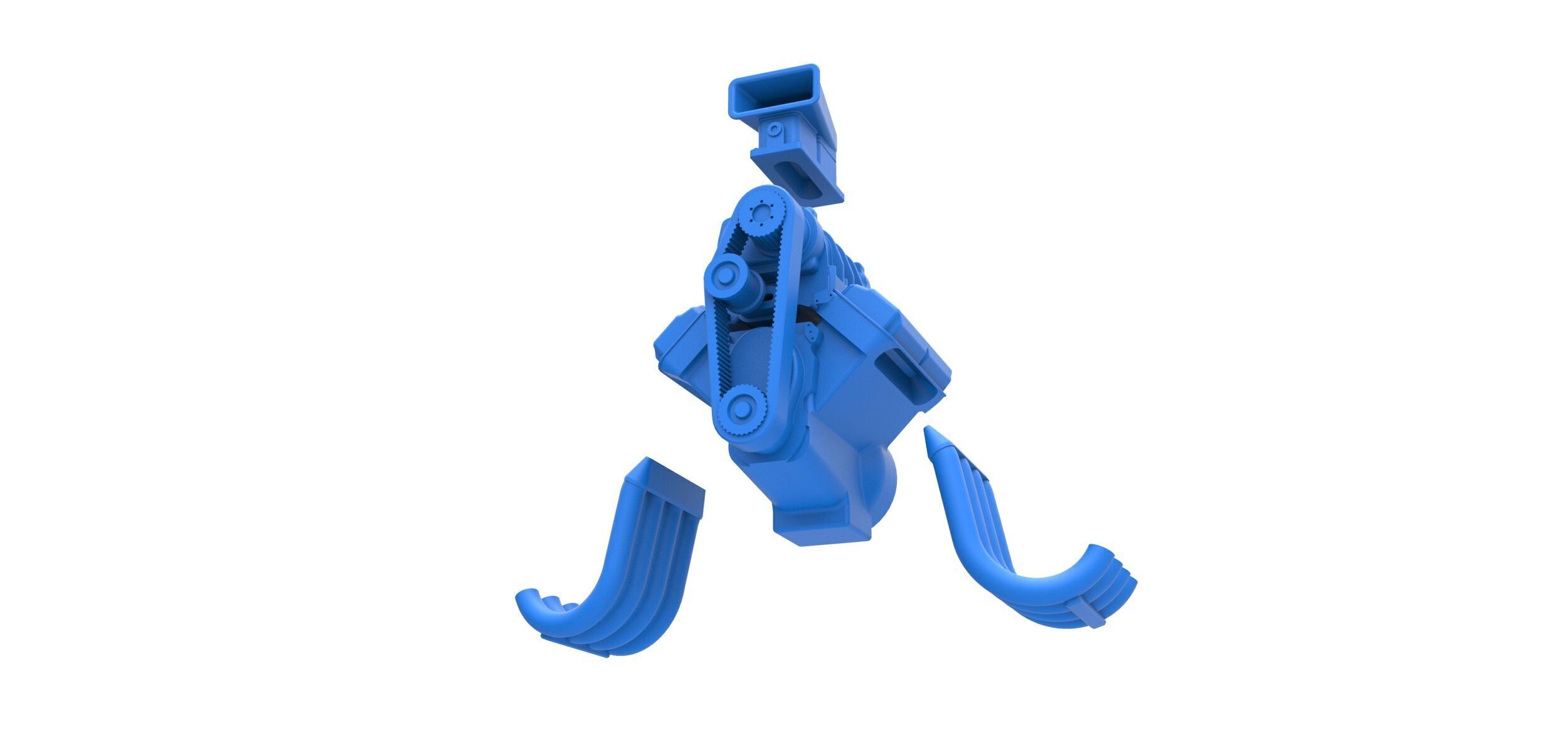 Engine V8 for vintage dragster Version 7 Scale 1 to 25 3D print model_14