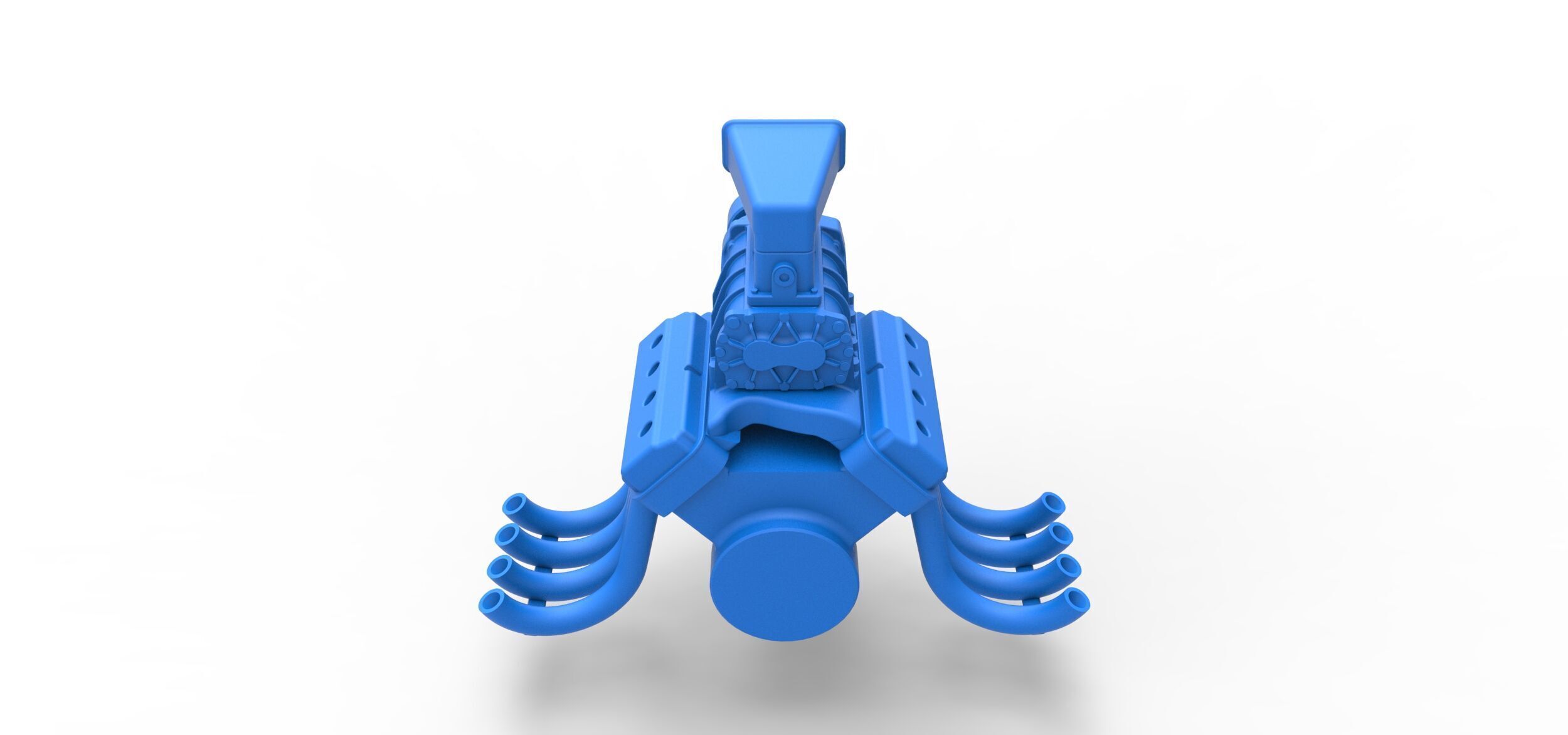 Engine V8 for vintage dragster Version 7 Scale 1 to 25 3D print model_12