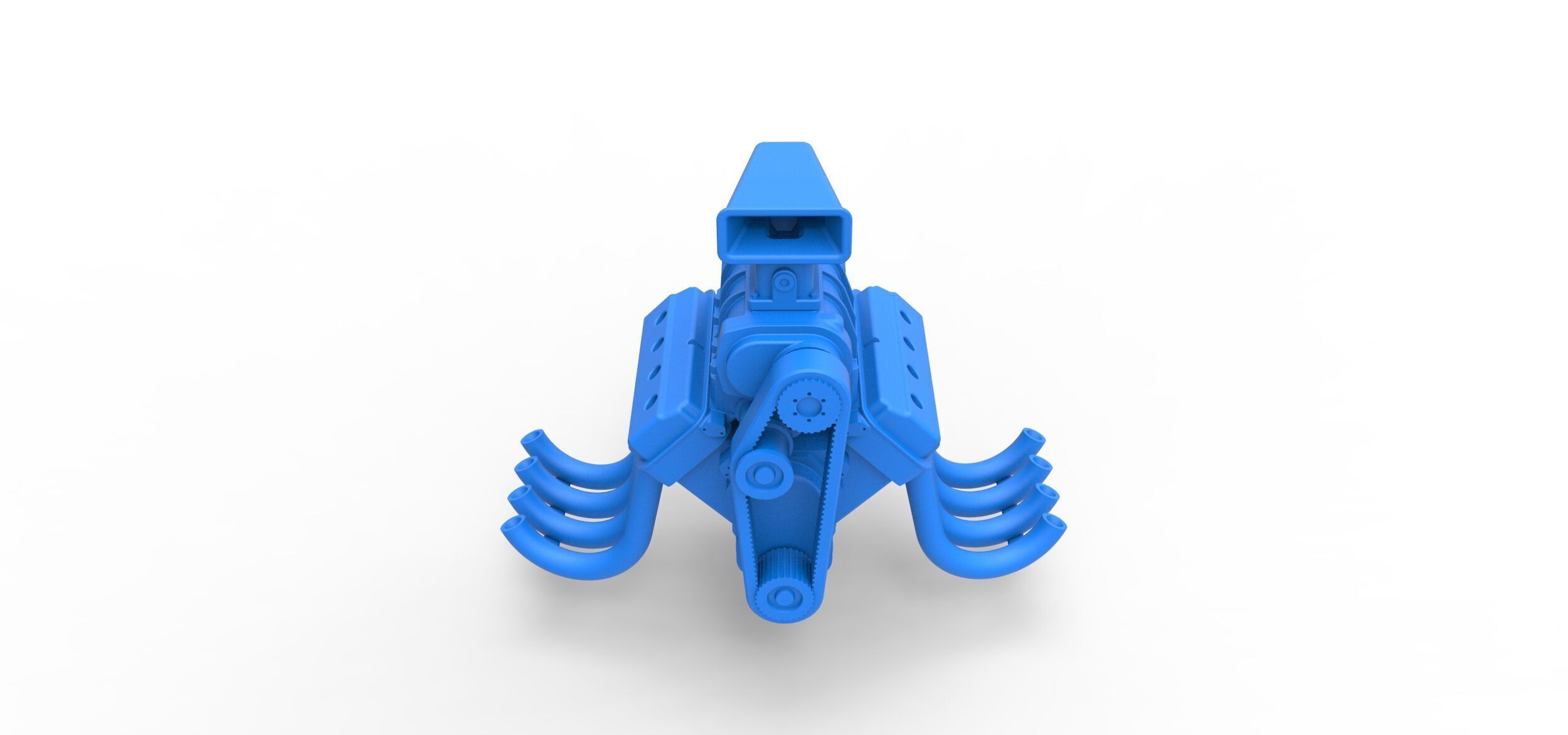 Engine V8 for vintage dragster Version 7 Scale 1 to 25 3D print model_5