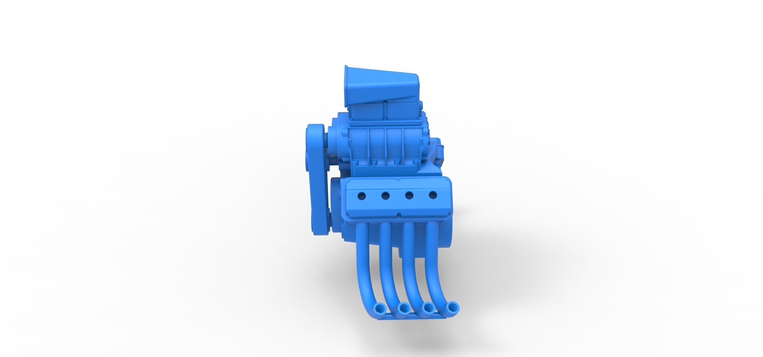 Engine V8 for vintage dragster Version 7 Scale 1 to 25 3D print model_8