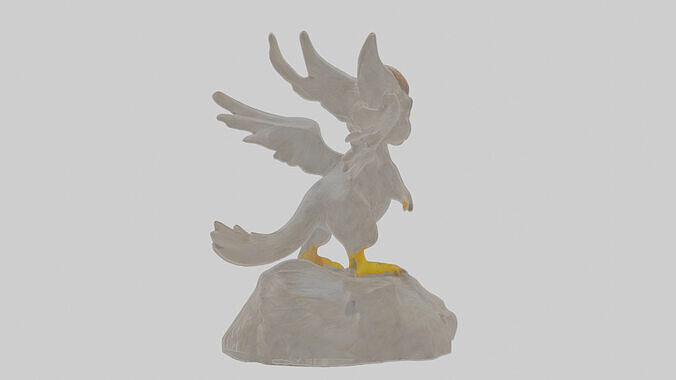 Cartoon Griffin Low-poly 3D model