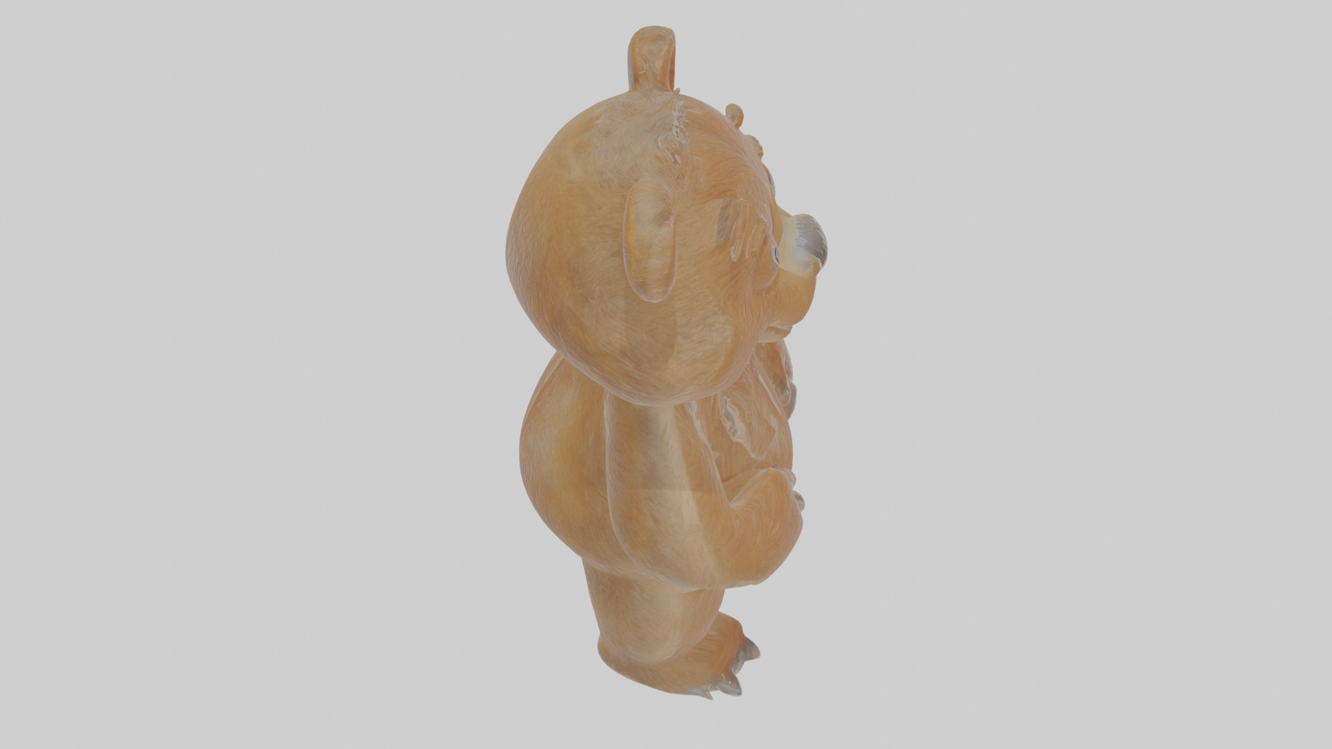 Cartoon Grizzly Bear Low-poly 3D model_28