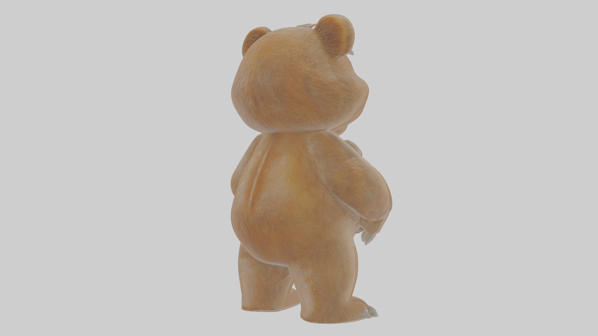 Cartoon Grizzly Bear Low-poly 3D model_3