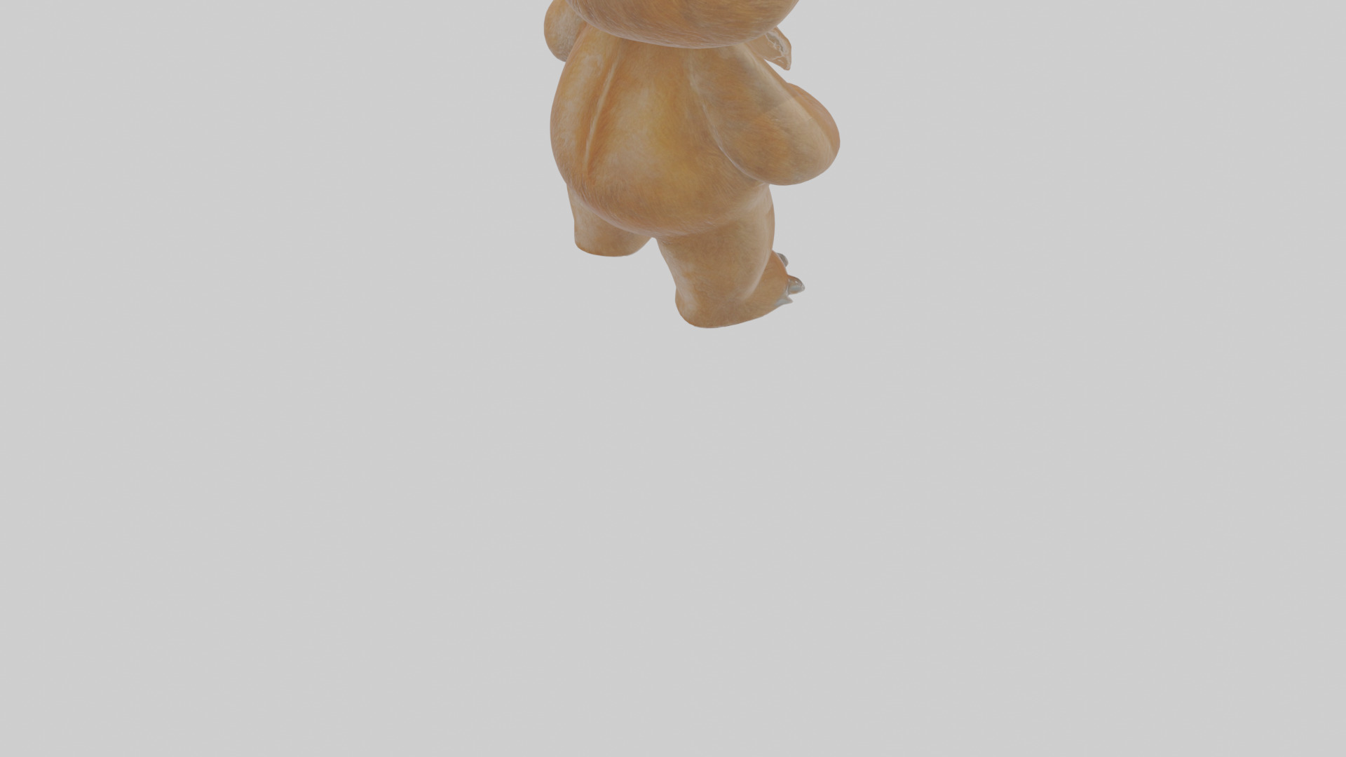 Cartoon Grizzly Bear Low-poly 3D model_6