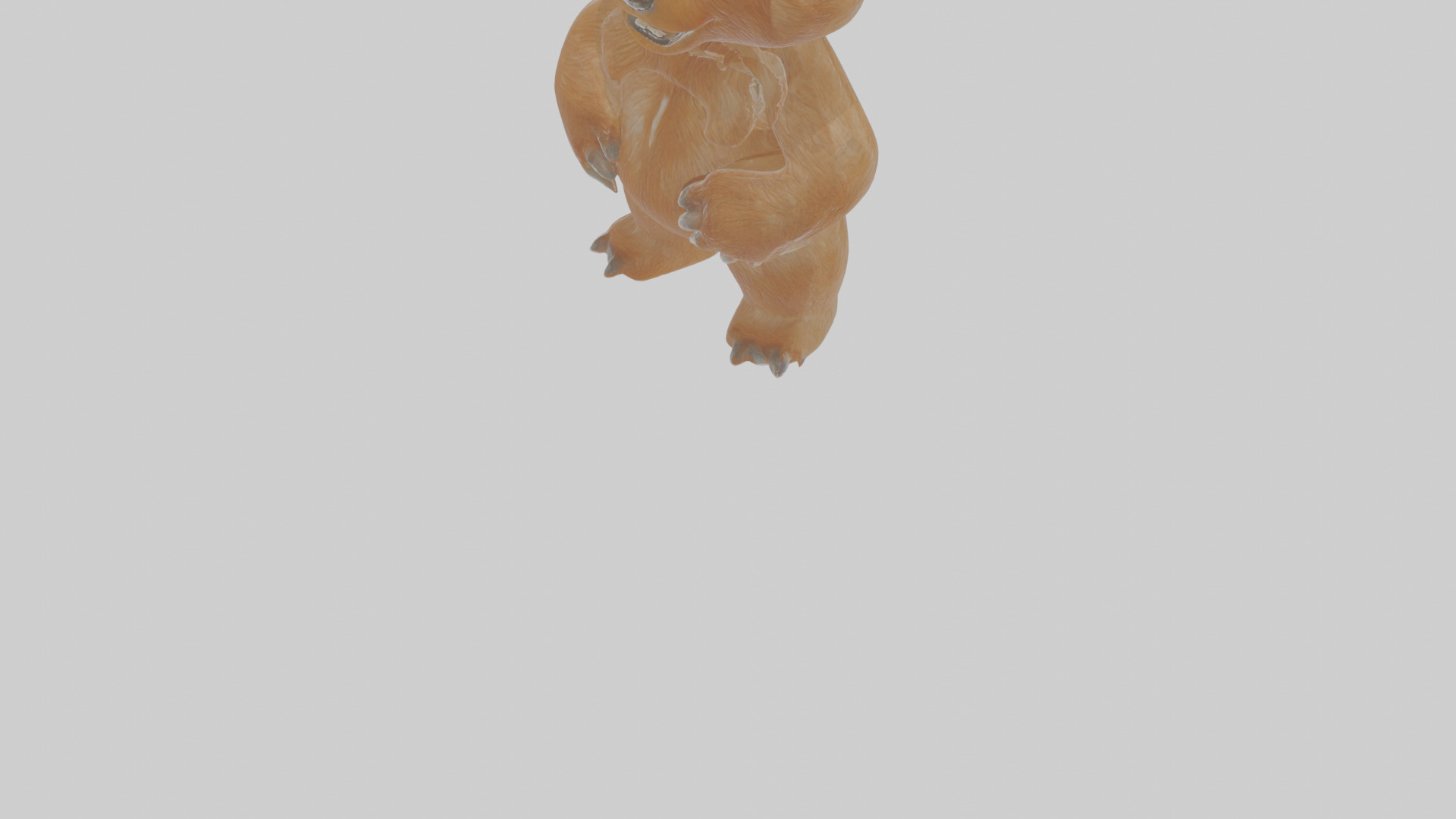 Cartoon Grizzly Bear Low-poly 3D model_8