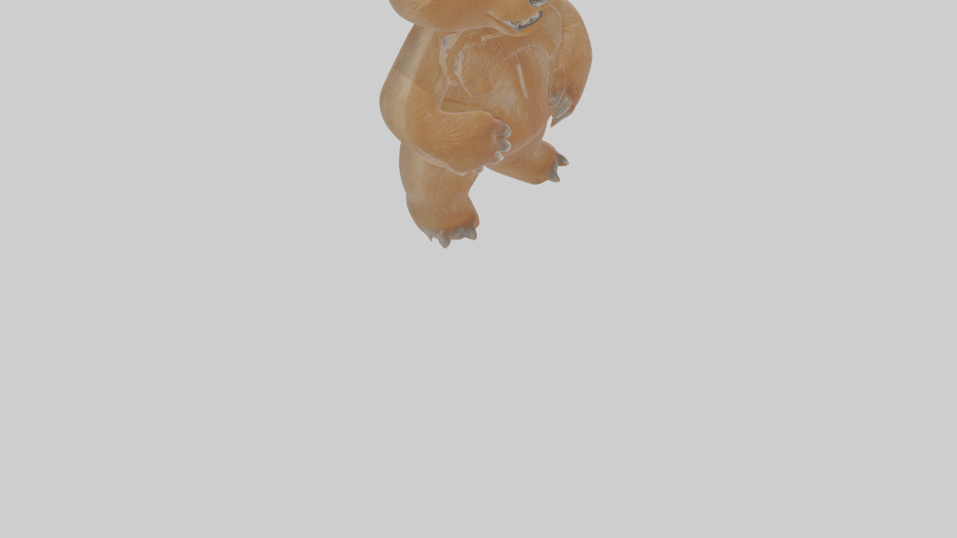 Cartoon Grizzly Bear Low-poly 3D model_9