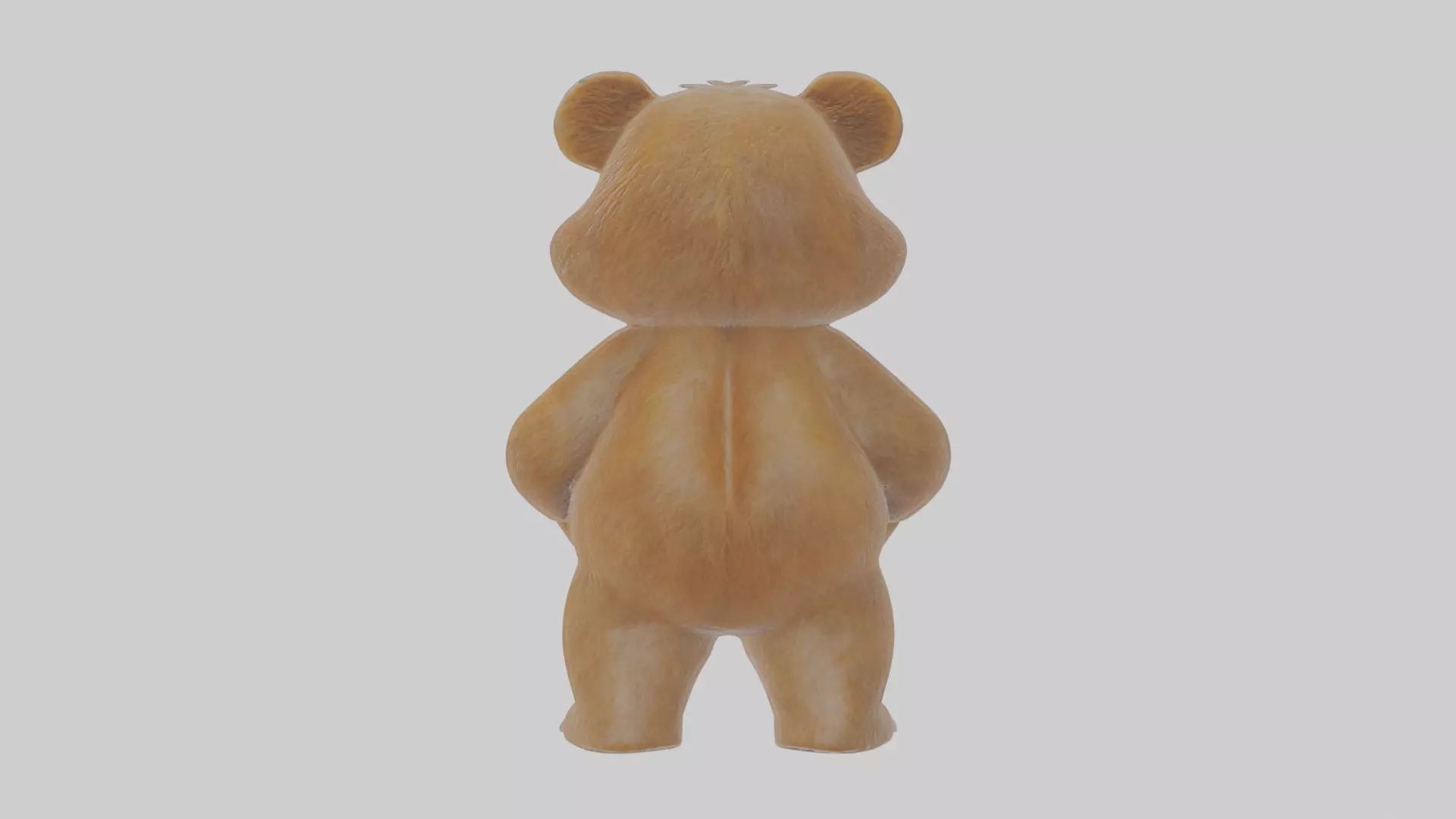 Cartoon Grizzly Bear Low-poly 3D model_0