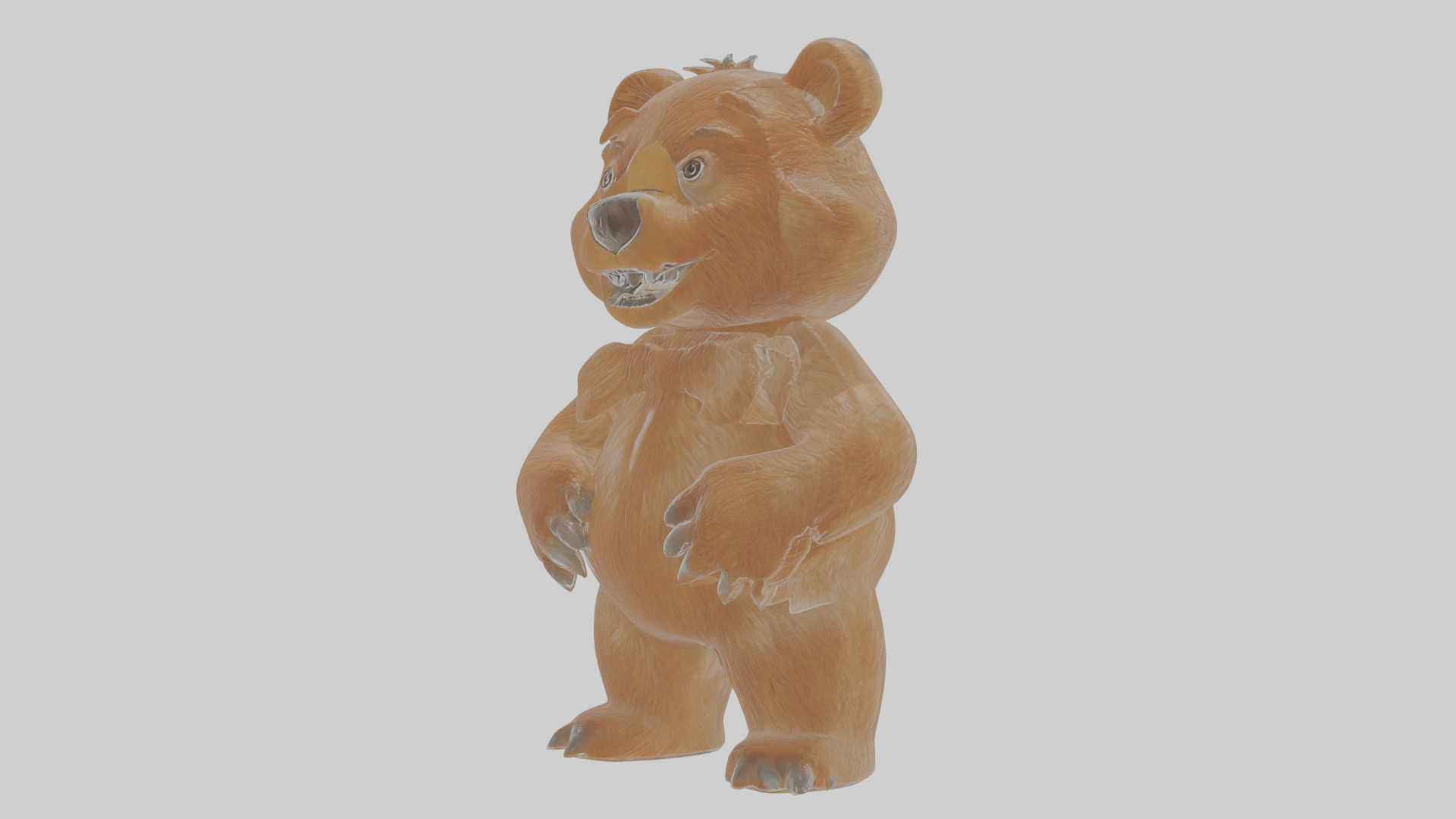 Cartoon Grizzly Bear Low-poly 3D model_16