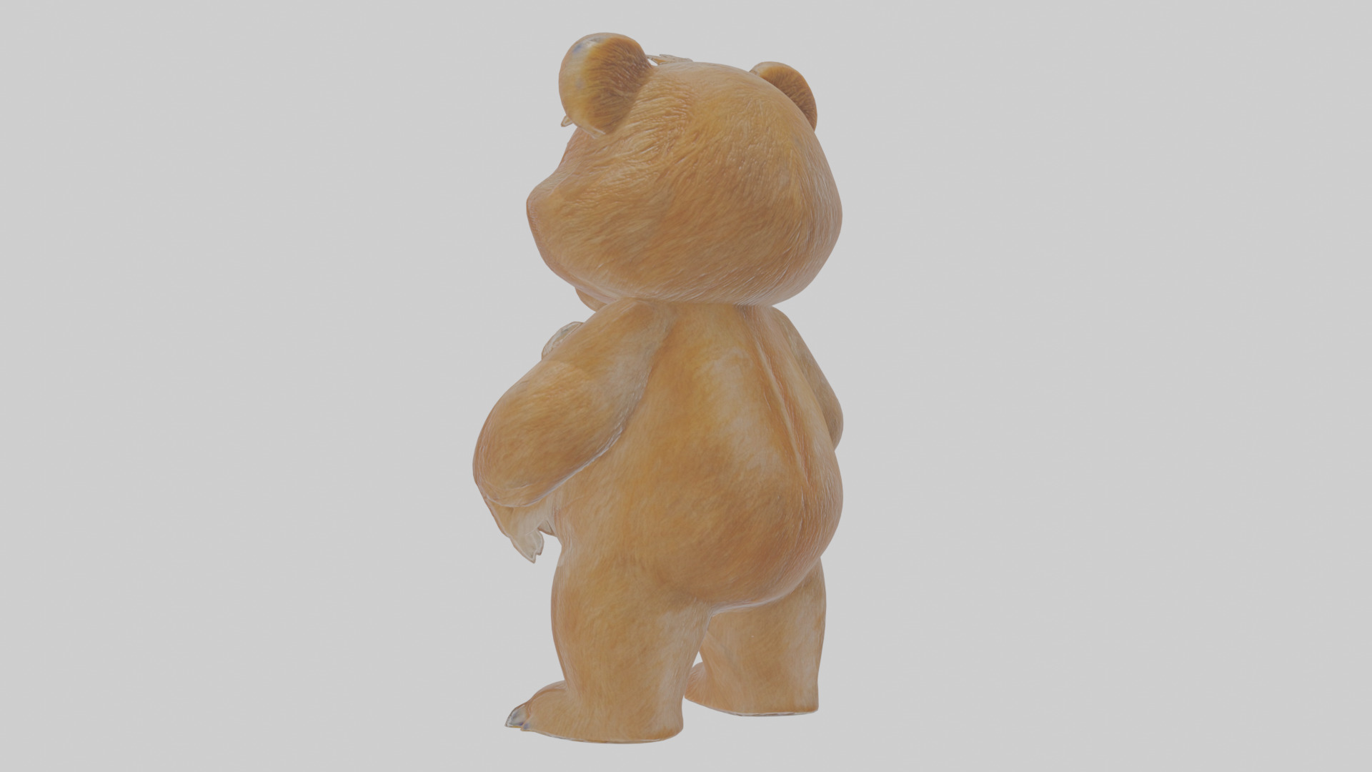 Cartoon Grizzly Bear Low-poly 3D model_2