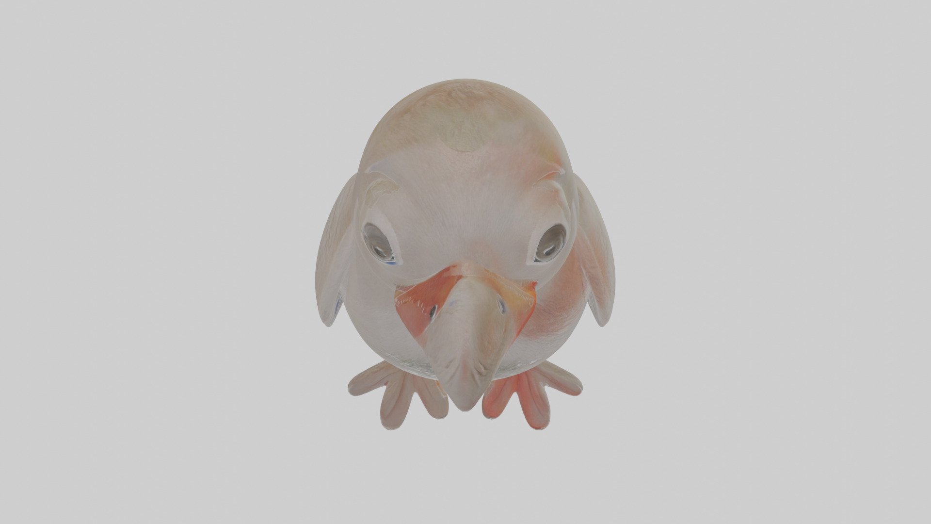 Cartoon Guillemot Low-poly 3D model_26