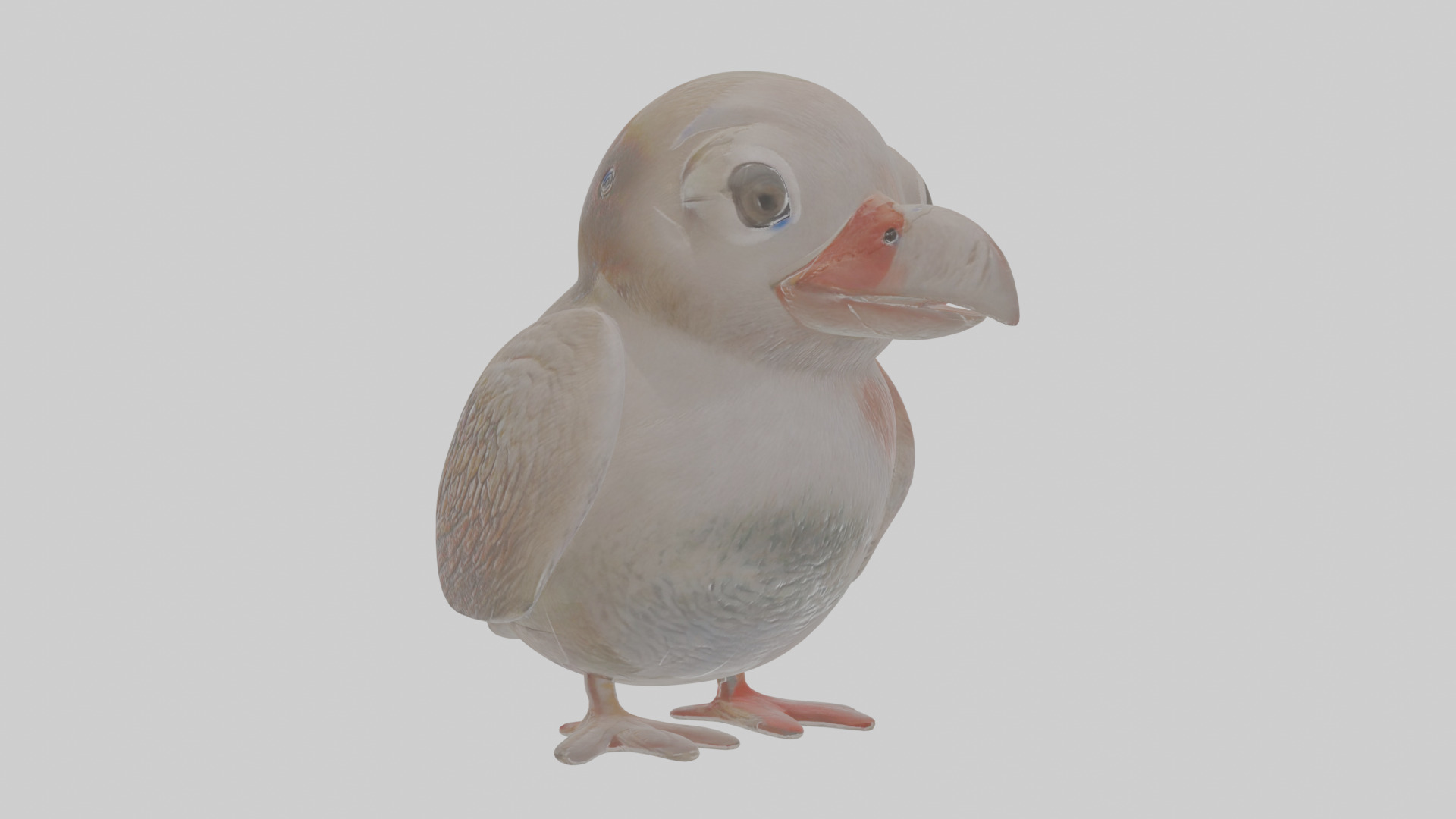 Cartoon Guillemot Low-poly 3D model_15