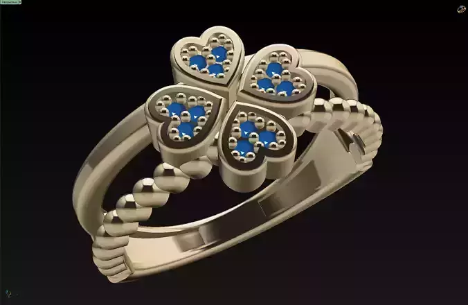 Four Leaf Light Ring Print Ready 3D print model