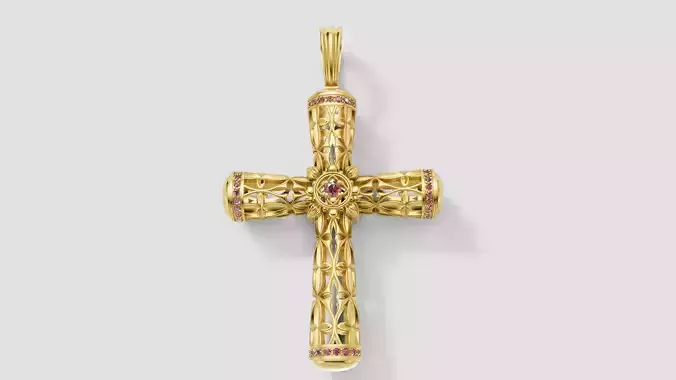 Diamond Cross 3D print model E 01