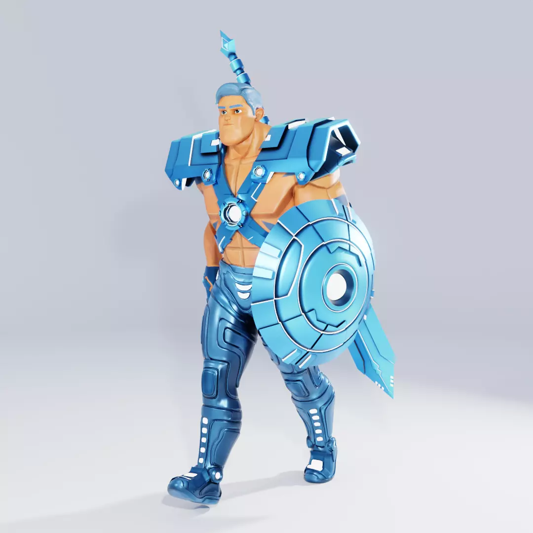 Warrior Free low-poly 3D model