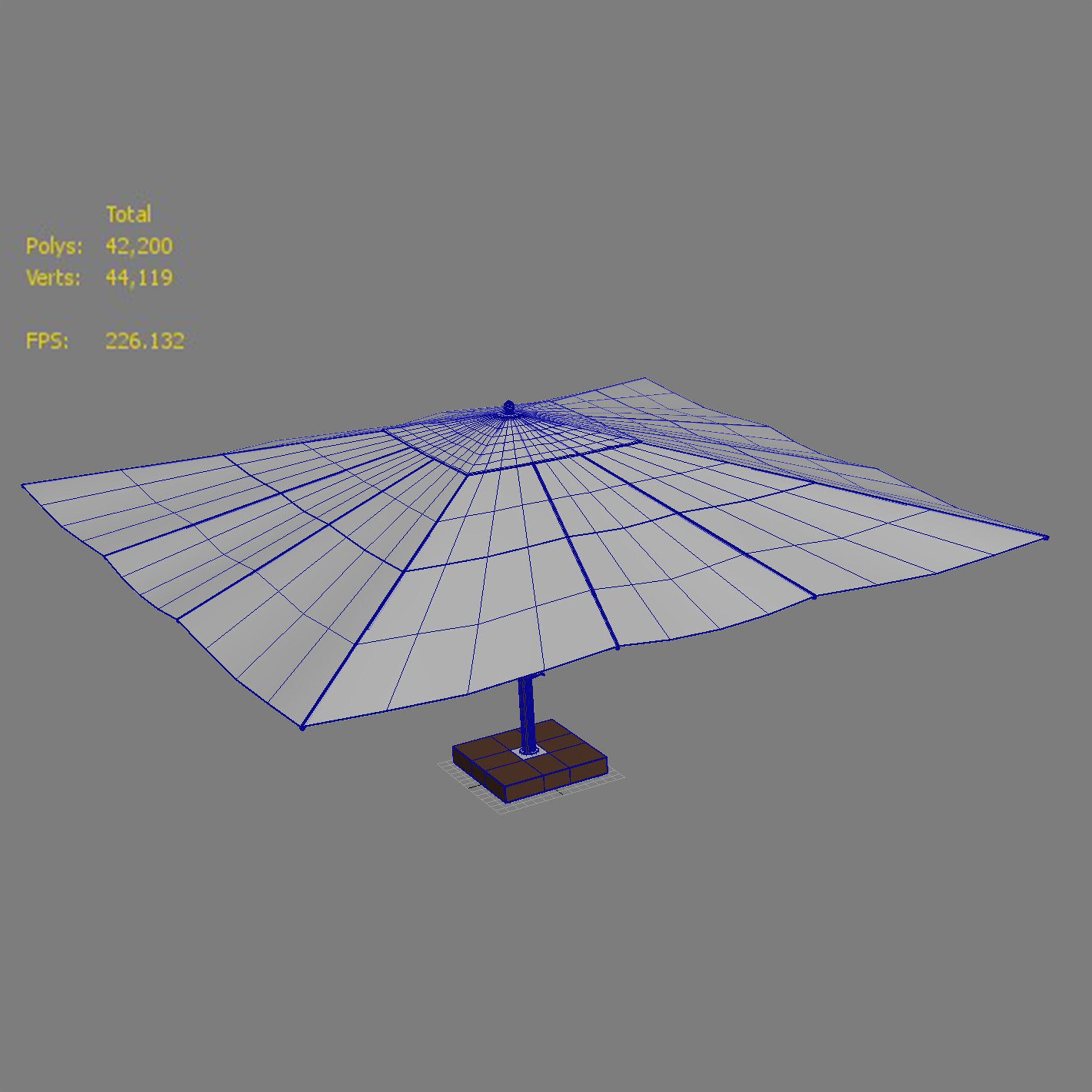Ocean Master Classic Square Parasol 3D model_8