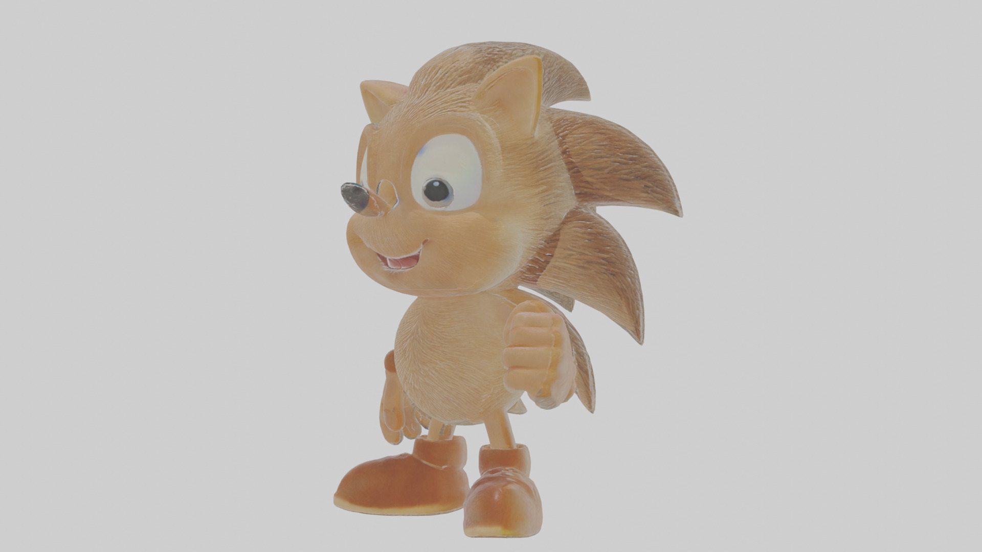 Cartoon Hedgehog Low-poly 3D model_16