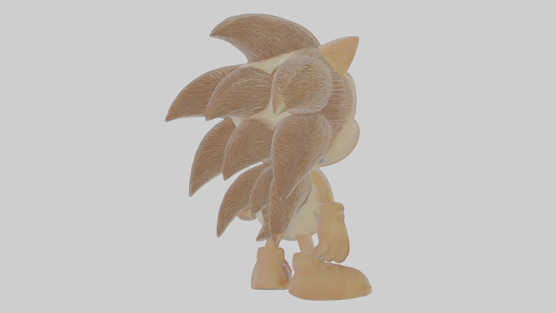 Cartoon Hedgehog Low-poly 3D model_3