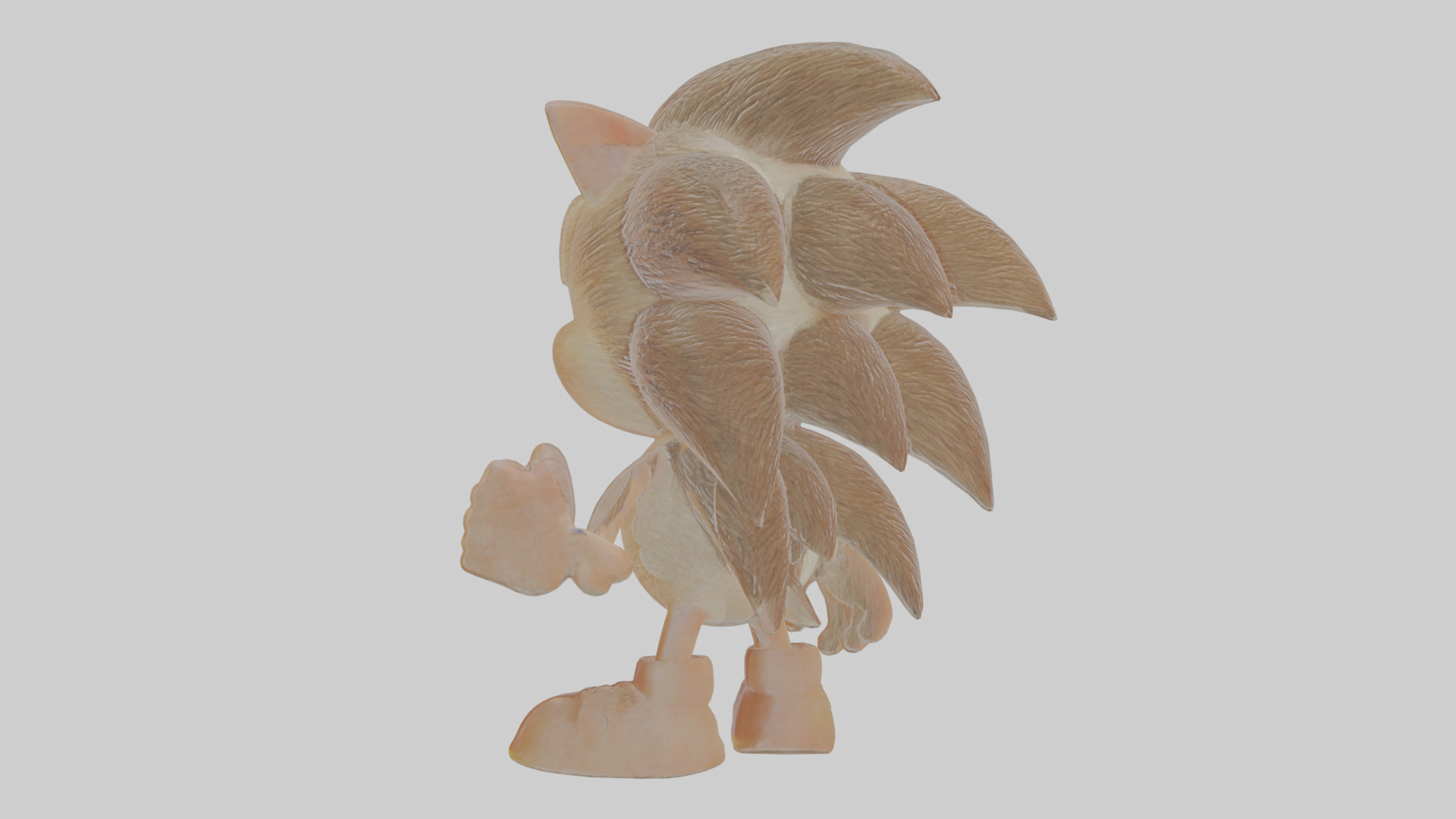 Cartoon Hedgehog Low-poly 3D model_1
