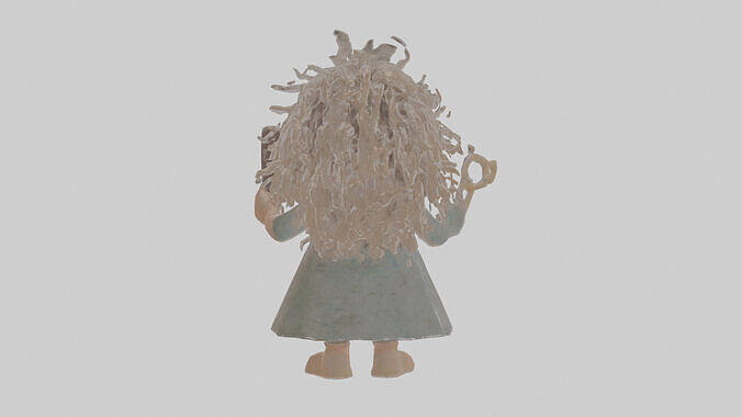 Cartoon Henrietta the Hag Hair Stylist Model Low-poly 3D model