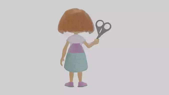 Cartoon Henrietta the Hairdresser Model