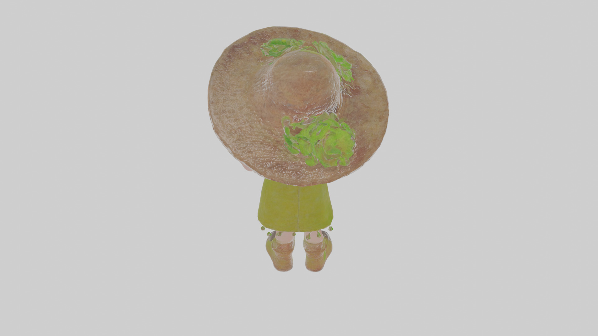 Cartoon Henrietta the Harvester of Hexing Herbs Model Low-poly 3D model_24