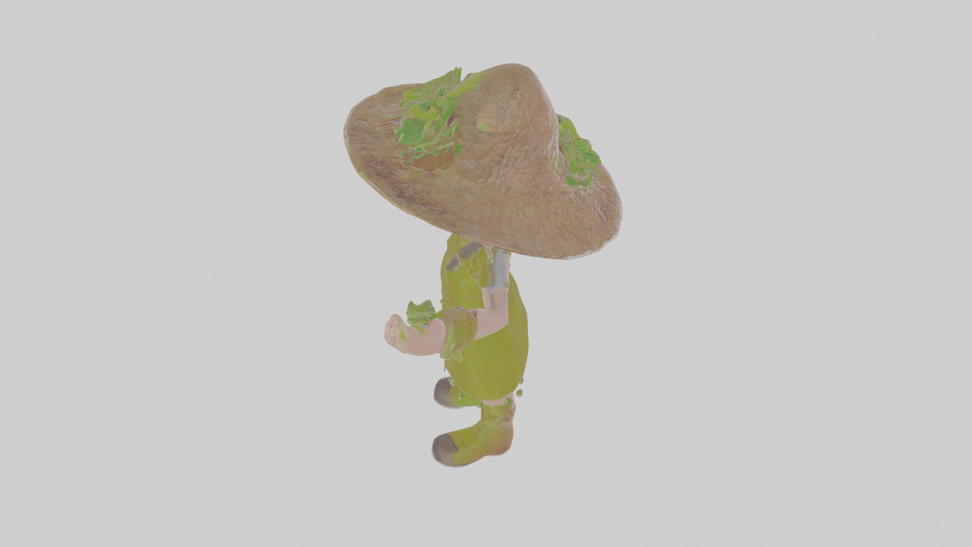Cartoon Henrietta the Harvester of Hexing Herbs Model Low-poly 3D model_27