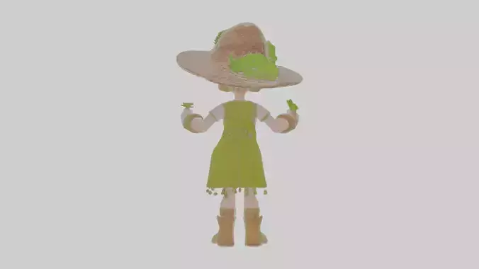 Cartoon Henrietta the Harvester of Hexing Herbs Model