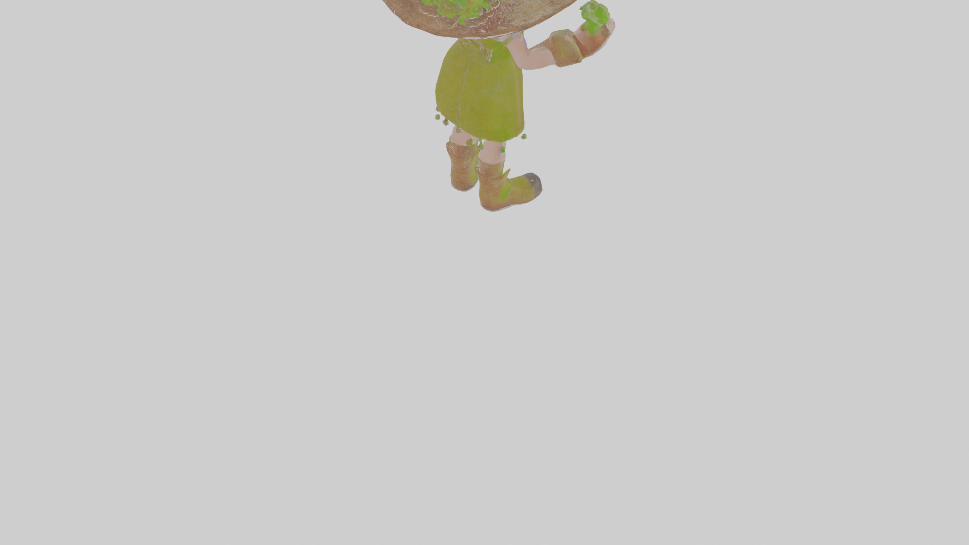Cartoon Henrietta the Harvester of Hexing Herbs Model Low-poly 3D model_8