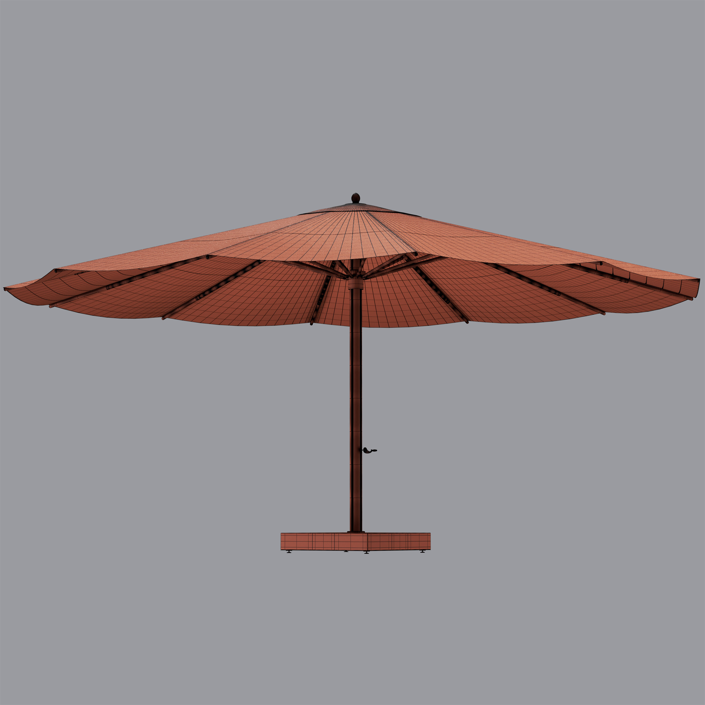 Ocean Master Classic Round Parasol 3D model_5