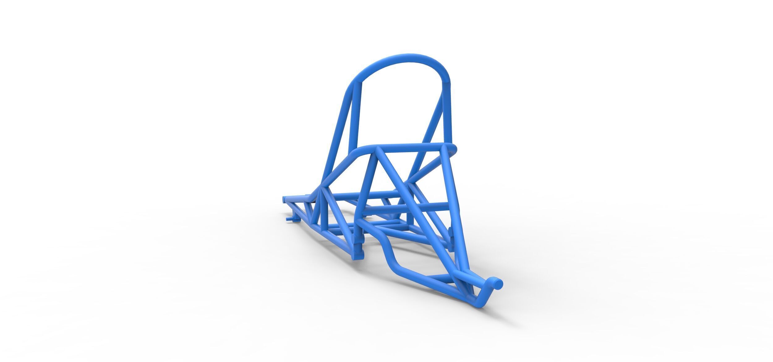 Frame of old school Front engine dragster V6 Scale 1 to 25 3D print model_9