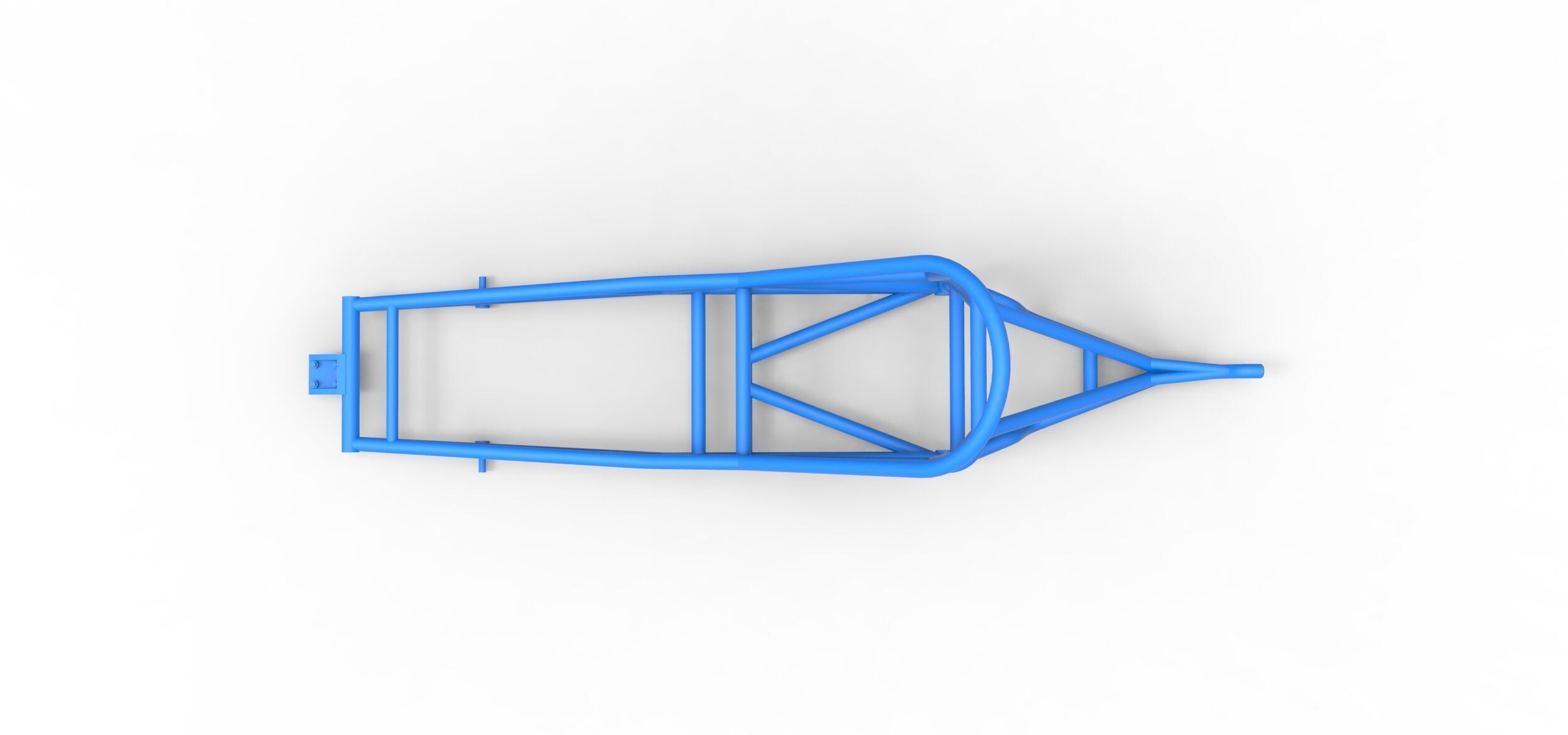 Frame of old school Front engine dragster V6 Scale 1 to 25 3D print model_7