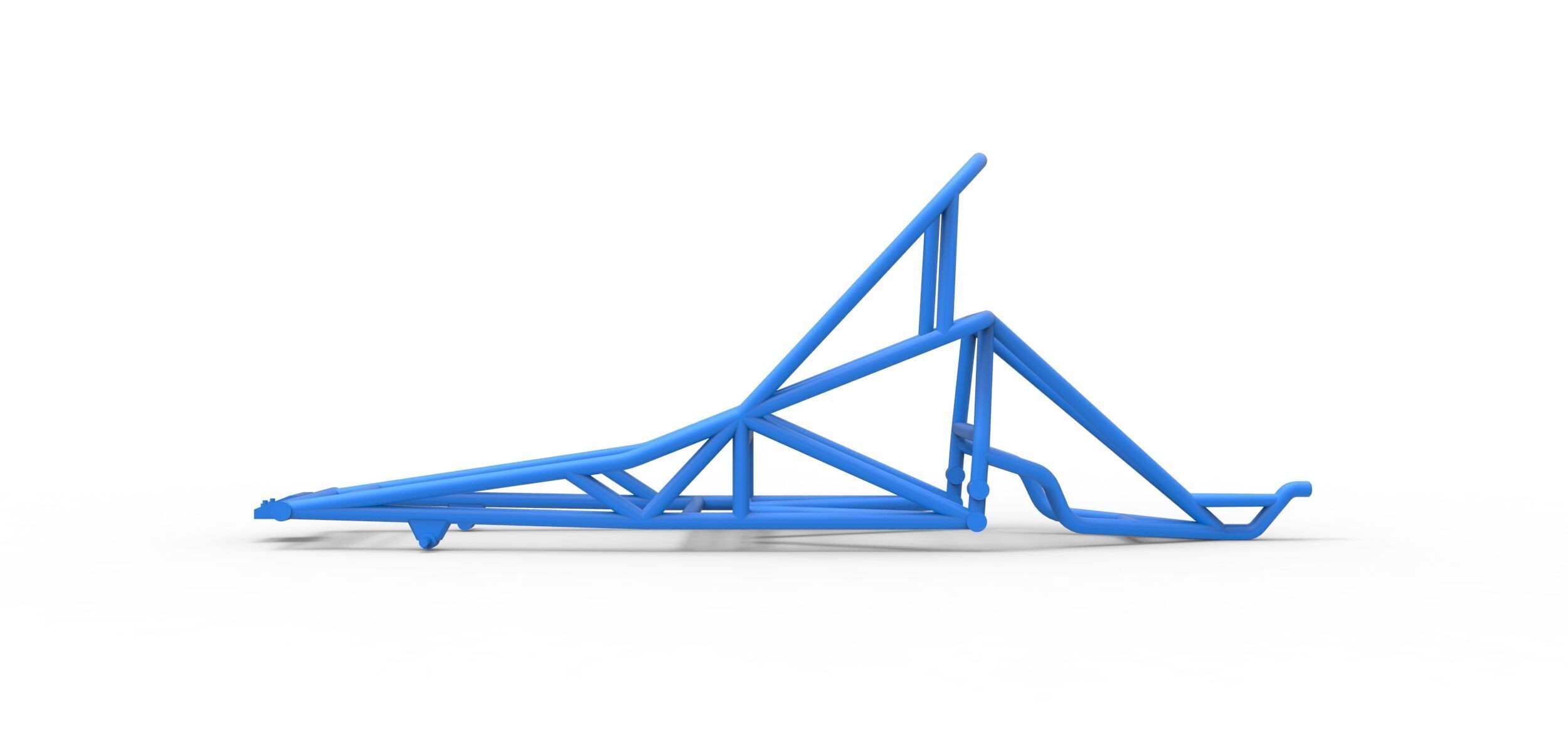 Frame of old school Front engine dragster V6 Scale 1 to 25 3D print model_5