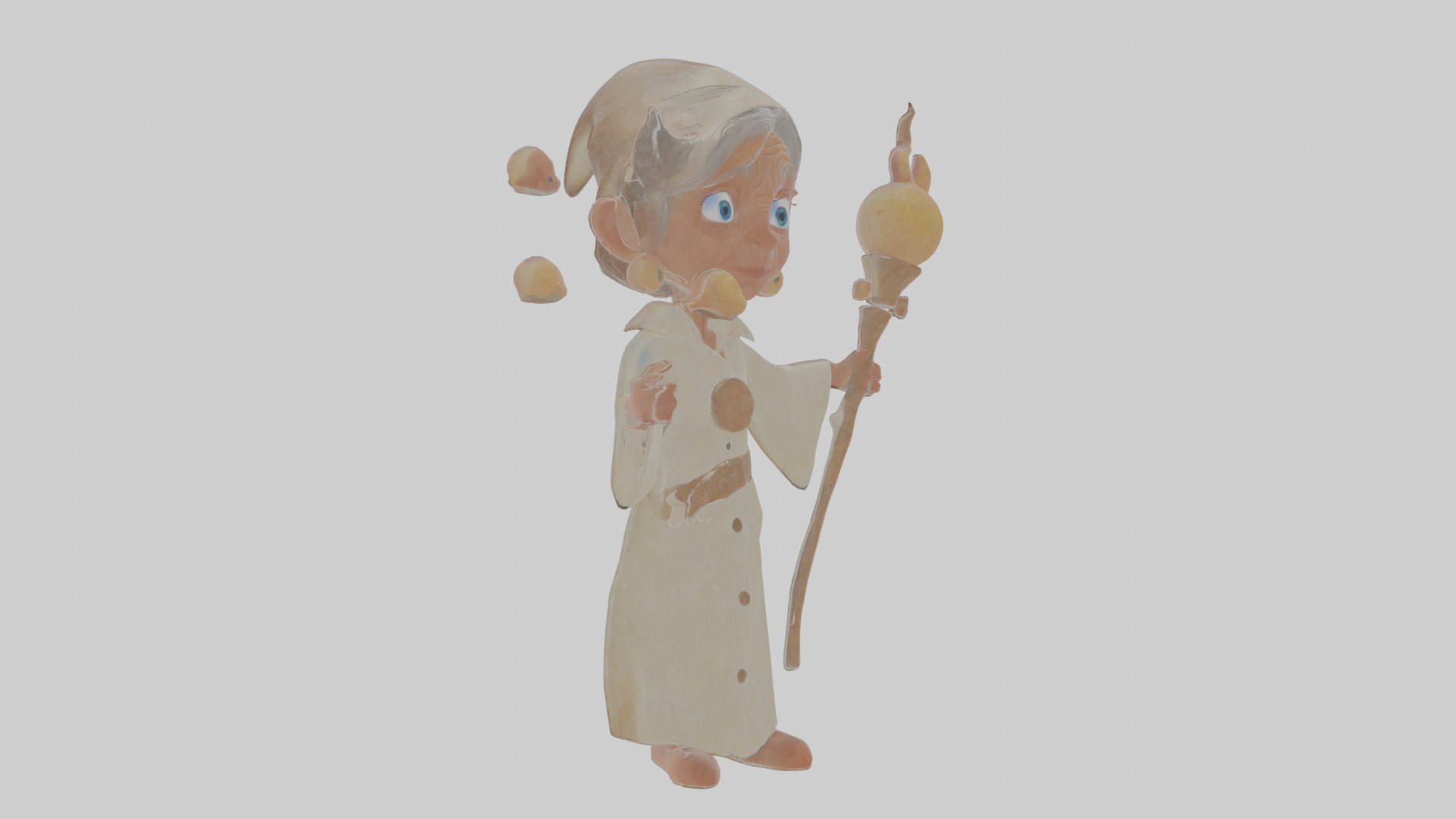 Cartoon Henrietta the Healer of Haunted Humans Model Low-poly 3D model_15