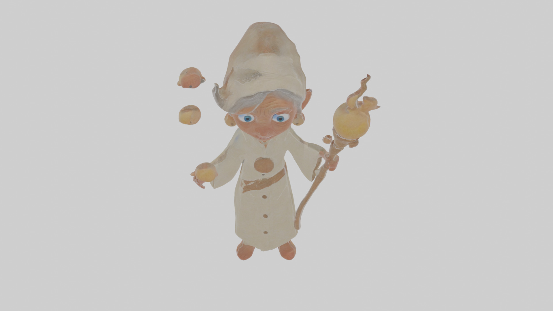 Cartoon Henrietta the Healer of Haunted Humans Model Low-poly 3D model_23
